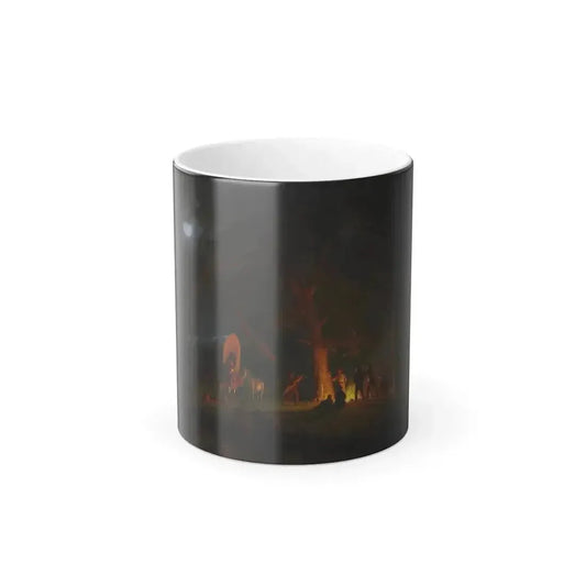 Albert Bierstadt (1830-1902) Oregon Trail - oil on canvas mounted on board 1863 - Color Changing Mug 11oz 11oz - Go Mug Yourself