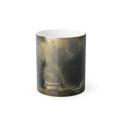 Albert Bierstadt (1830-1902) Puged sound of the Pacific coast - Color Changing Mug 11oz 11oz - Go Mug Yourself