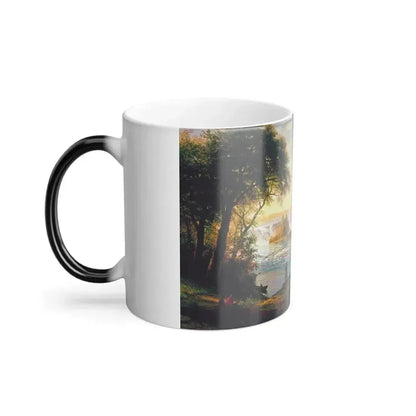 Albert Bierstadt (1830-1902) The Falls of St Anthony - Color Changing Mug 11oz - Go Mug Yourself