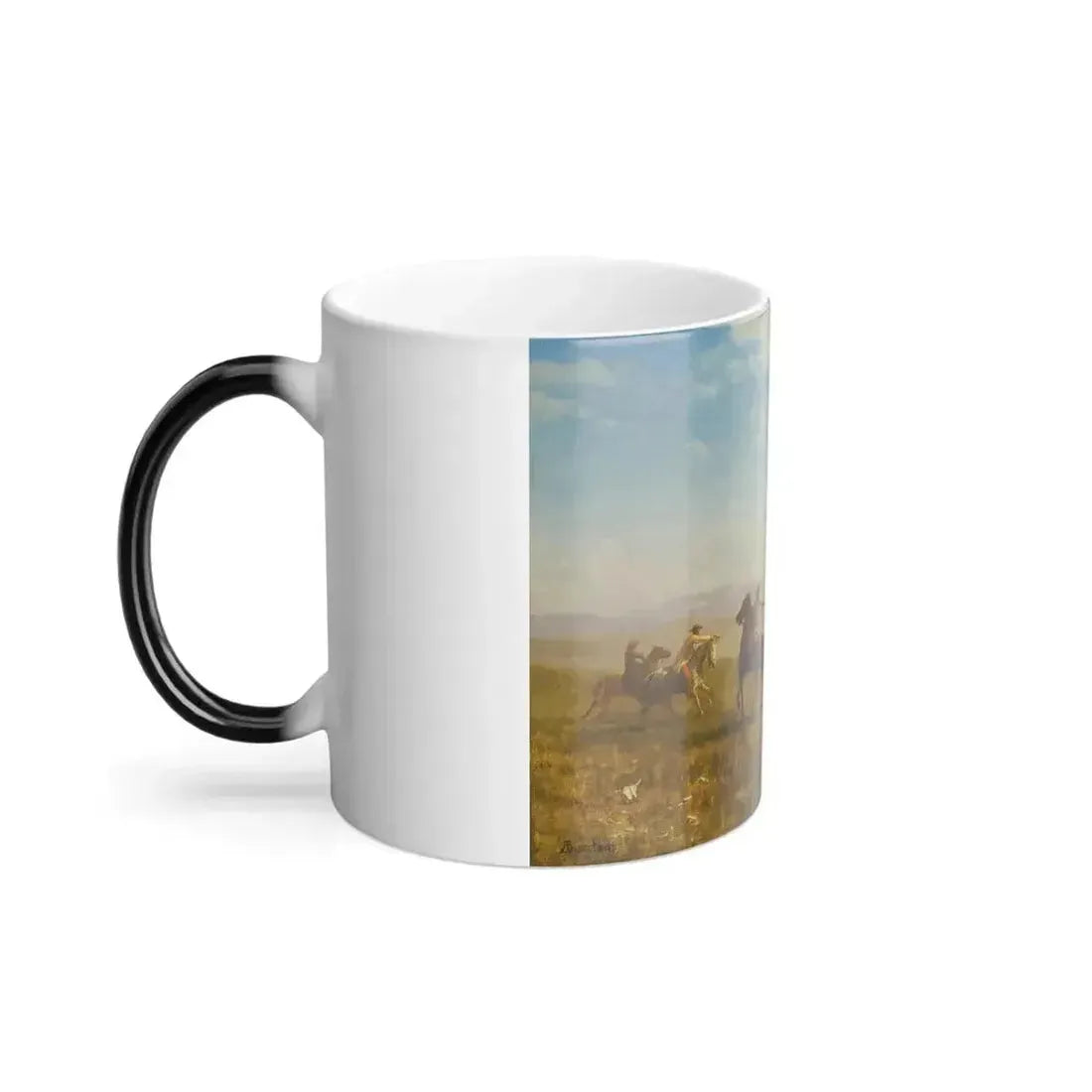 Albert Bierstadt (1830-1902) The Wild West- oil on paper laid down on canvas - Color Changing Mug 11oz - Go Mug Yourself