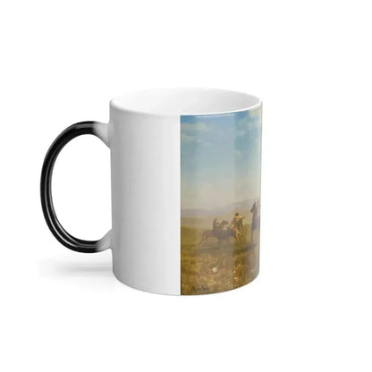 Albert Bierstadt (1830-1902) The Wild West- oil on paper laid down on canvas - Color Changing Mug 11oz - Go Mug Yourself