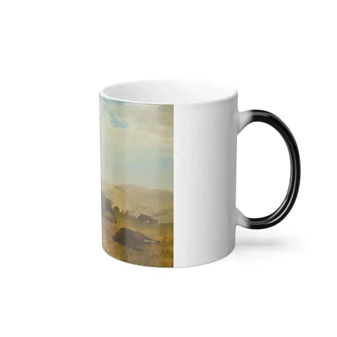 Albert Bierstadt (1830-1902) The Wild West- oil on paper laid down on canvas - Color Changing Mug 11oz - Go Mug Yourself