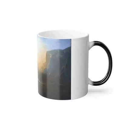 Albert Bierstadt (1830-1902) Yosemite Valley, Glacier Point Trail - Oil on Canvas c1873 - Color Changing Mug 11oz - Go Mug Yourself