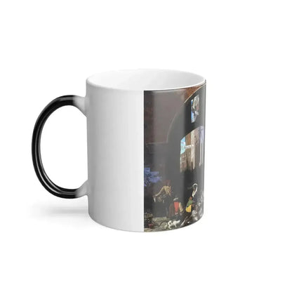 Albert Bierstadt (1830-1903) Roman Fish Market of Octavius - 1858 - Color Changing Mug 11oz - Go Mug Yourself