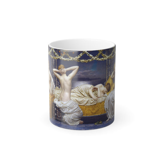 Albert Joseph Moore (1848-1893) A Summer Night - Oil on Canvas c1887 - Color Changing Mug 11oz-11oz-Go Mug Yourself