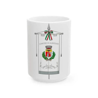 Albizzate-Gonfalone (Italy) White Coffee Mug 15oz - Go Mug Yourself