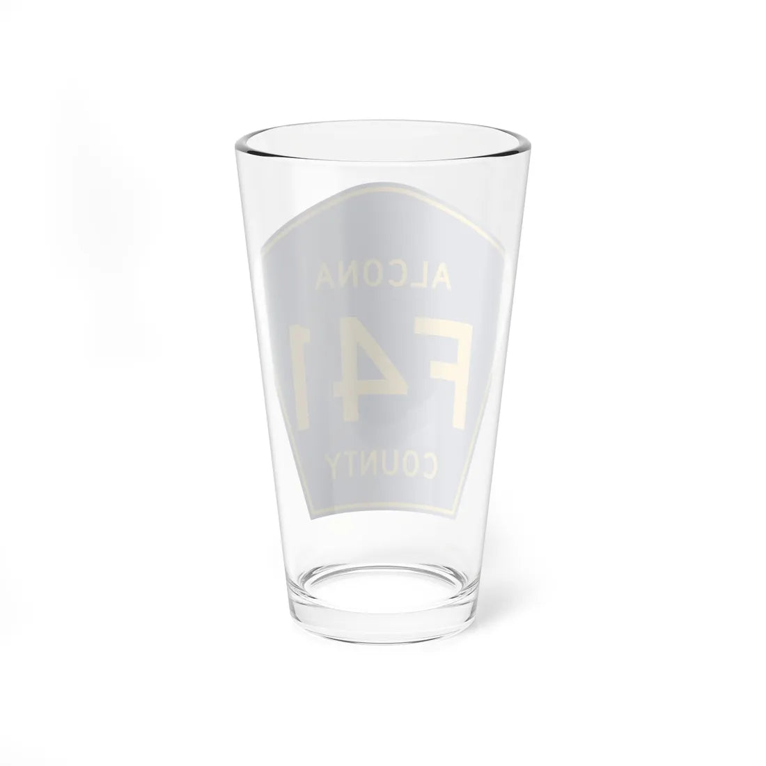 Alcona County F-41 (Michigan) (Road Sign) Pint Glass 16oz - Go Mug Yourself