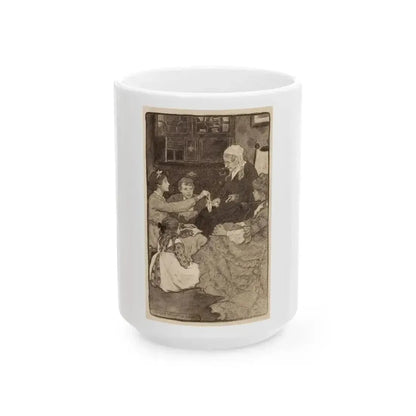 Alcott's Old Fashioned Girl, story illustration - White Coffee Mug 15oz - Go Mug Yourself