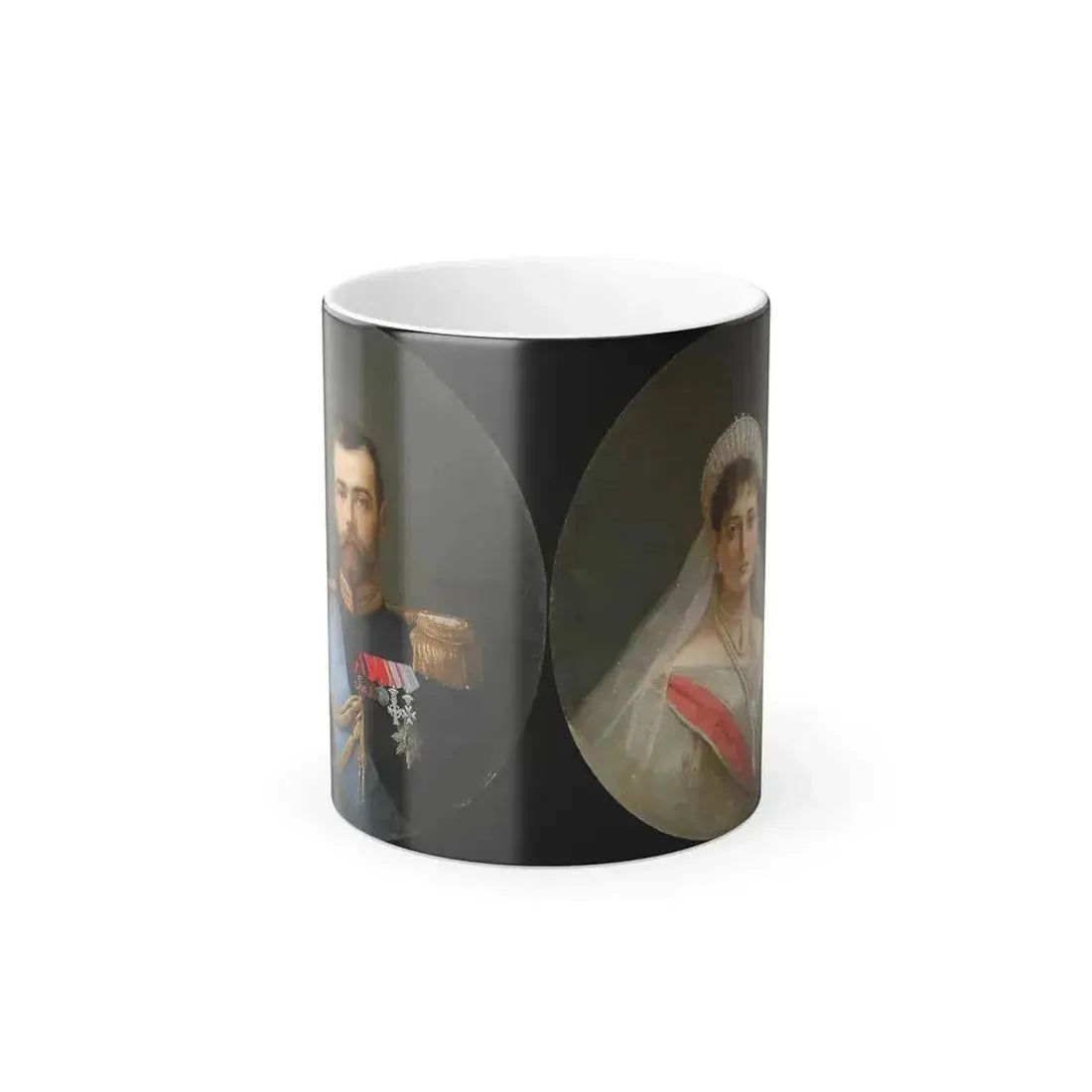 Aleksandr Makovsky (1869-1924) Portrait of Tsar Nicholas II and Alexandra Fedorovna - Color Changing Mug 11oz 11oz - Go Mug Yourself