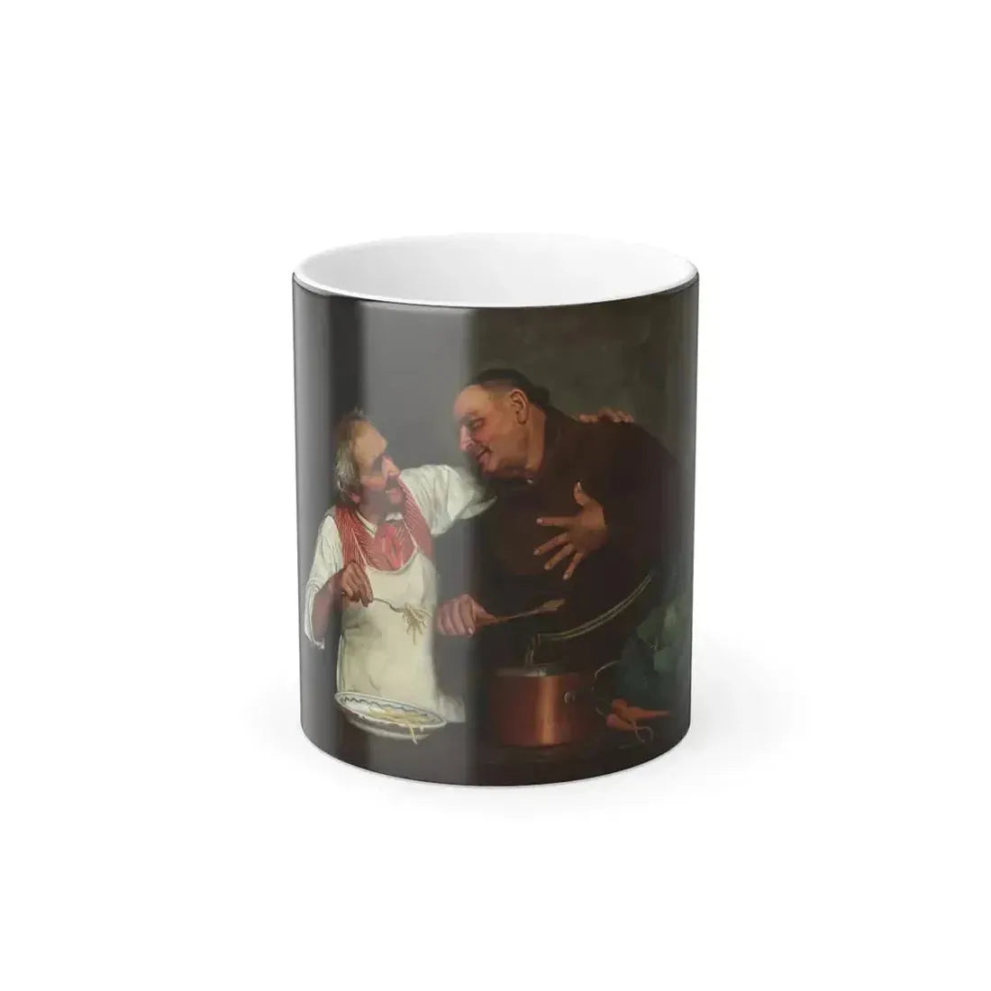 Alessandro Sani (1856-1927) Monk and Chef - oil on canvas - Color Changing Mug 11oz 11oz - Go Mug Yourself