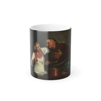 Alessandro Sani (1856-1927) Monk and Chef - oil on canvas - Color Changing Mug 11oz 11oz - Go Mug Yourself
