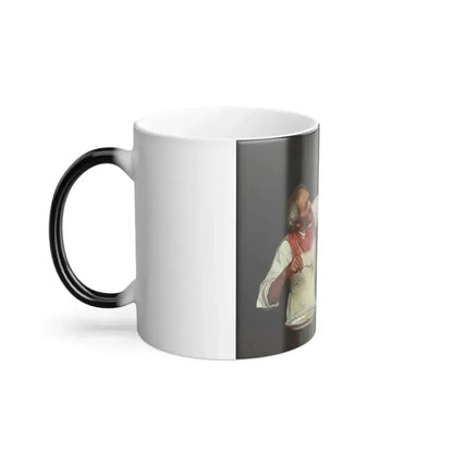 Alessandro Sani (1856-1927) Monk and Chef - oil on canvas - Color Changing Mug 11oz - Go Mug Yourself
