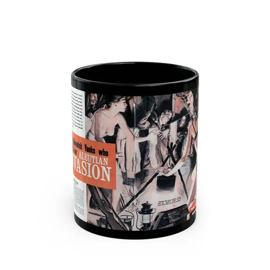 Aleutian Invasion, Male magazine, 1960 - Black Coffee Mug 11oz - Go Mug Yourself