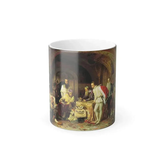 Alexander Dmitrievich Litovchenko (1835-1890) Ivan IV of Russia Demonstrates His Treasures to the Ambass-0 - Color Changing Mug 11oz 11oz - Go Mug Yourself