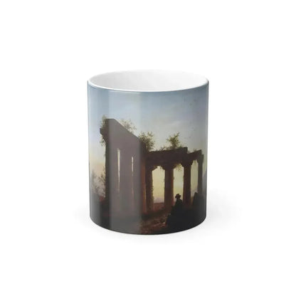 Alexander Ivanovich Zhizhilenko (1823-1889) Ruins of a Greek Temple at Sunset - 1867 - Color Changing Mug 11oz 11oz - Go Mug Yourself