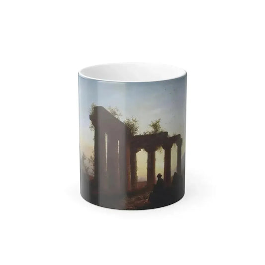 Alexander Ivanovich Zhizhilenko (1823-1889) Ruins of a Greek Temple at Sunset - 1867 - Color Changing Mug 11oz 11oz - Go Mug Yourself