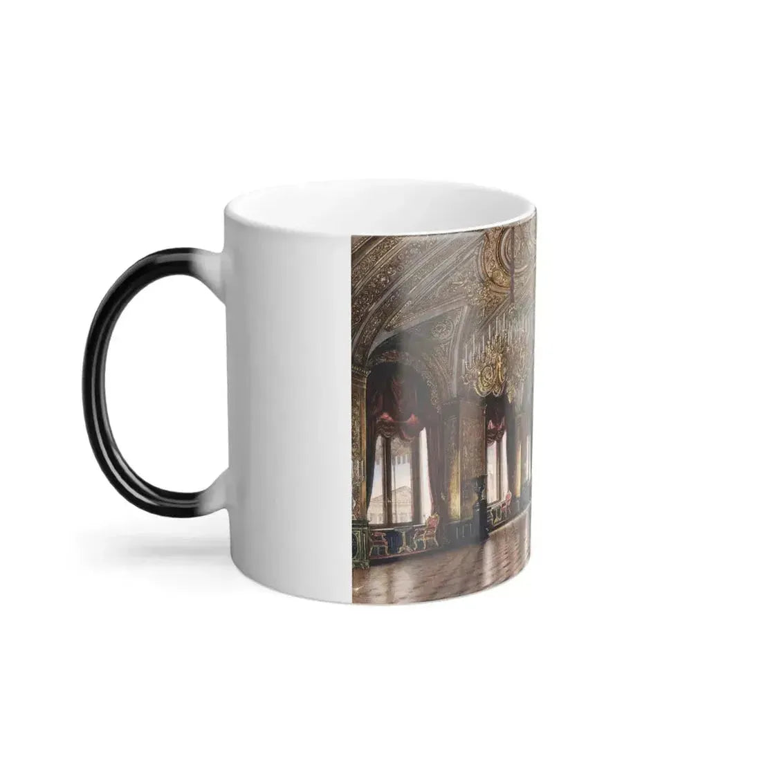 Alexander Khristoforovich Kolb (1819-1888) Interiors of the Winter Palace The Gold Drawing-Room - Color Changing Mug 11oz - Go Mug Yourself