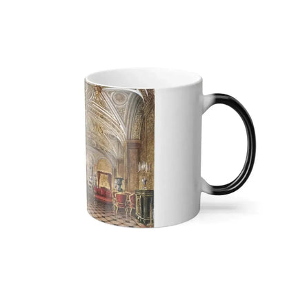 Alexander Khristoforovich Kolb (1819-1888) Interiors of the Winter Palace The Gold Drawing-Room - Color Changing Mug 11oz - Go Mug Yourself