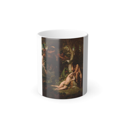 Alexandre Cabanel (1823-1889) The Expulsion of Adam and Eve from the Garden of Paradise - Oil on canvas -0 - Color Changing Mug 11oz-11oz-Go Mug Yourself