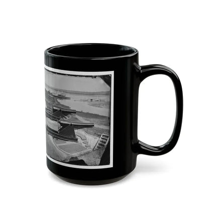 Alexandria, Va.  Battery Rodgers At Hunting Creek And The Potomac; 8-In. Parrott Gun In Foreground; A Rodman Gun Beyond (U.S. Civil War) Black Coffee Mug - Go Mug Yourself