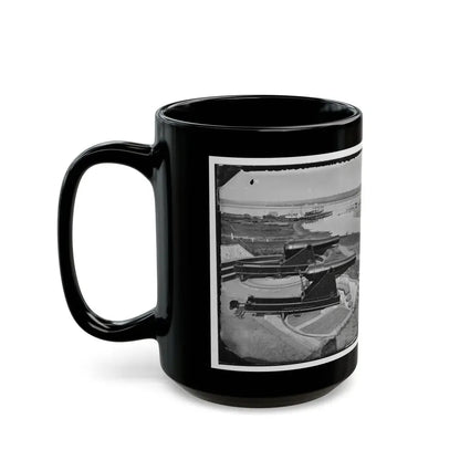Alexandria, Va.  Battery Rodgers At Hunting Creek And The Potomac; 8-In. Parrott Gun In Foreground; A Rodman Gun Beyond (U.S. Civil War) Black Coffee Mug - Go Mug Yourself