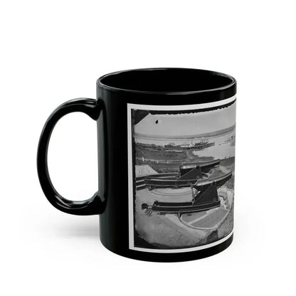 Alexandria, Va.  Battery Rodgers At Hunting Creek And The Potomac; 8-In. Parrott Gun In Foreground; A Rodman Gun Beyond (U.S. Civil War) Black Coffee Mug - Go Mug Yourself