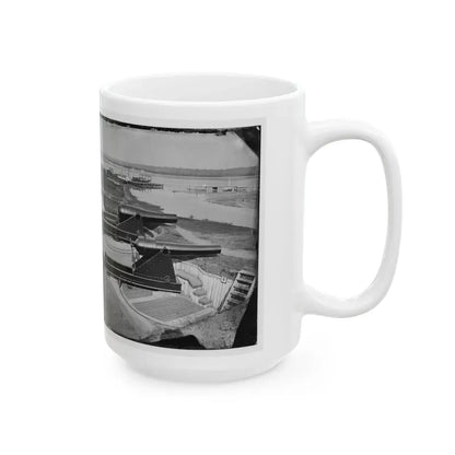 Alexandria, Va.  Battery Rodgers At Hunting Creek And The Potomac; 8-In. Parrott Gun In Foreground; A Rodman Gun Beyond (U.S. Civil War) White Coffee Mug - Go Mug Yourself