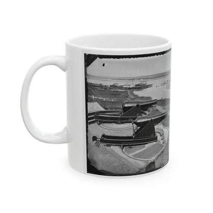 Alexandria, Va.  Battery Rodgers At Hunting Creek And The Potomac; 8-In. Parrott Gun In Foreground; A Rodman Gun Beyond (U.S. Civil War) White Coffee Mug - Go Mug Yourself