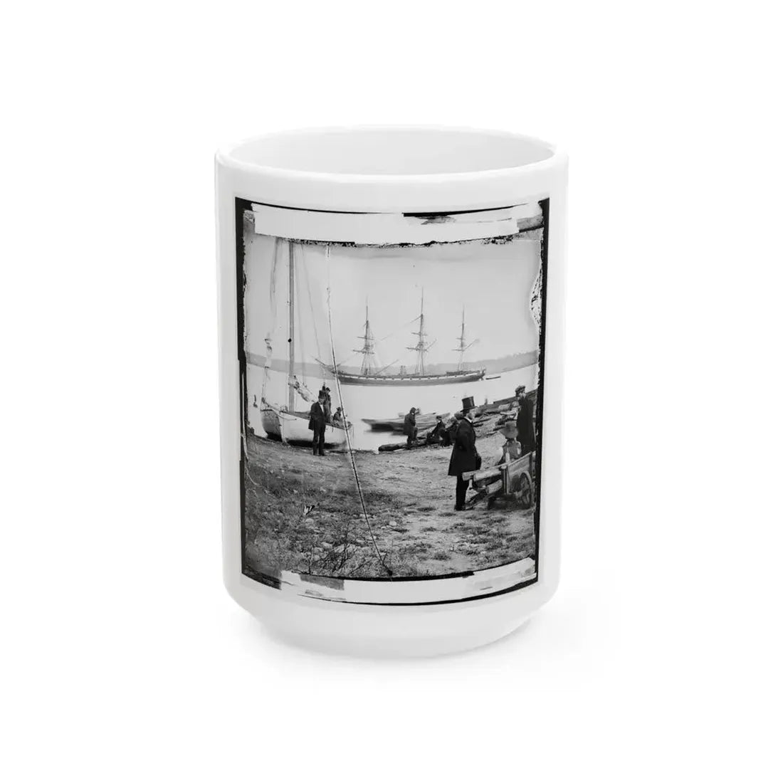 Alexandria, Va.  Steam Frigate Pensacola (U.S. Civil War) White Coffee Mug 15oz - Go Mug Yourself