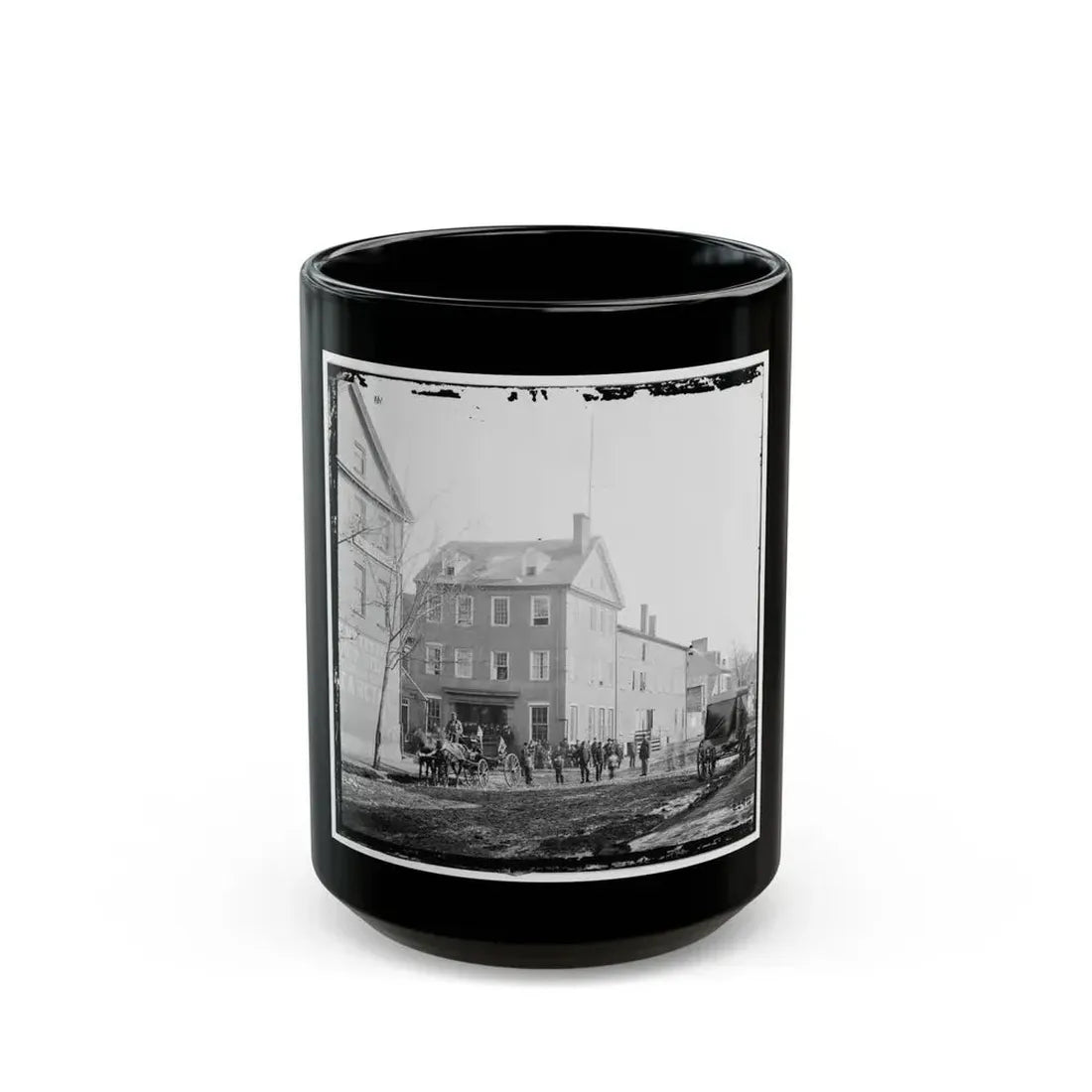 Alexandria, Va.  The Marshall House, King And Pitt Streets (U.S. Civil War) Black Coffee Mug 15oz - Go Mug Yourself
