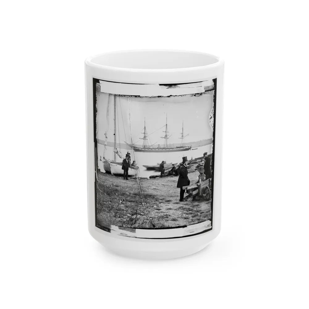 Alexandria, Va. Steam Frigate Pensacola (U.S. Civil War) White Coffee Mug-15oz-Go Mug Yourself