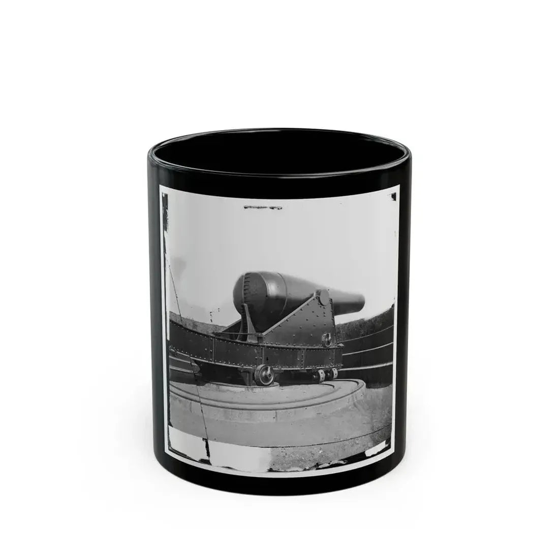 Alexandria, Virginia. 15-Inch Rodman Gun In Battery Rodgers (U.S. Civil War) Black Coffee Mug 11oz - Go Mug Yourself