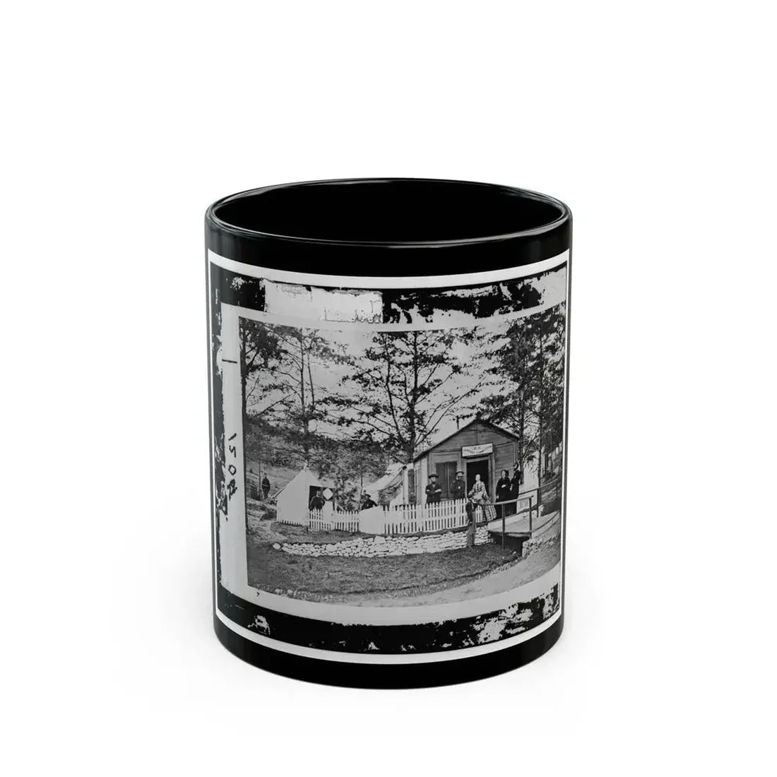 Alexandria, Virginia. Sanitary Commission Lodge. Convalescent (U.S. Civil War) Black Coffee Mug 11oz - Go Mug Yourself