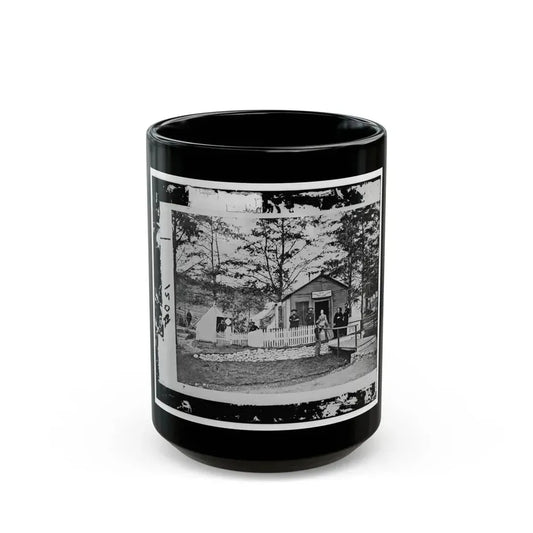 Alexandria, Virginia. Sanitary Commission Lodge. Convalescent (U.S. Civil War) Black Coffee Mug 15oz - Go Mug Yourself