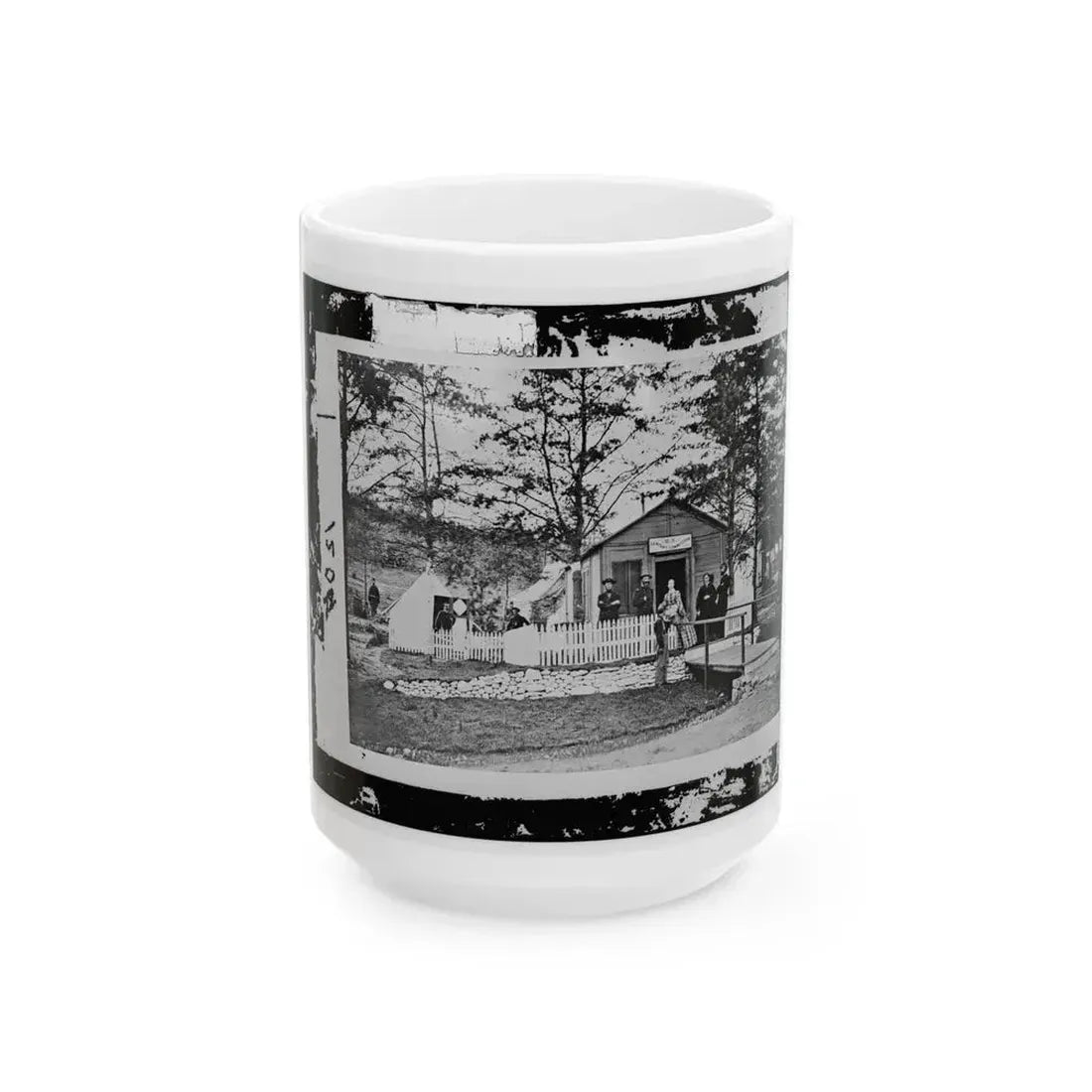 Alexandria, Virginia. Sanitary Commission Lodge. Convalescent (U.S. Civil War) White Coffee Mug 15oz - Go Mug Yourself
