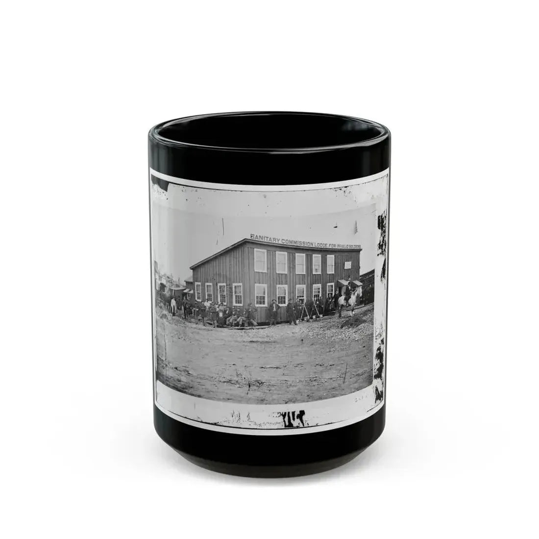 Alexandria, Virginia. Sanitary Commission Lodge (U.S. Civil War) Black Coffee Mug 15oz - Go Mug Yourself