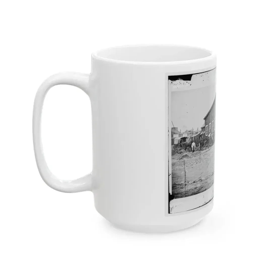 Alexandria, Virginia. Sanitary Commission Lodge (U.S. Civil War) White Coffee Mug - Go Mug Yourself