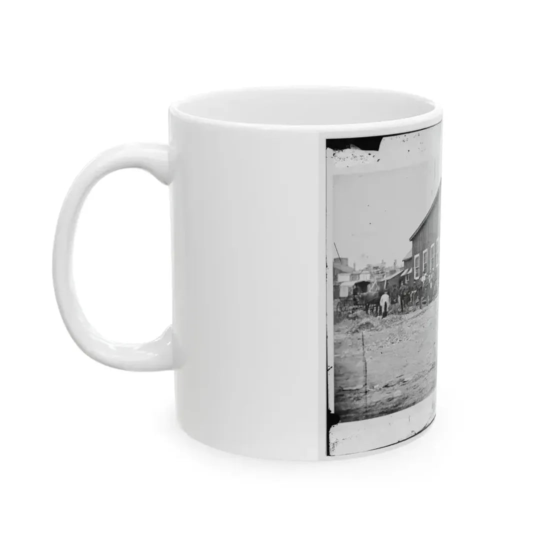 Alexandria, Virginia. Sanitary Commission Lodge (U.S. Civil War) White Coffee Mug - Go Mug Yourself