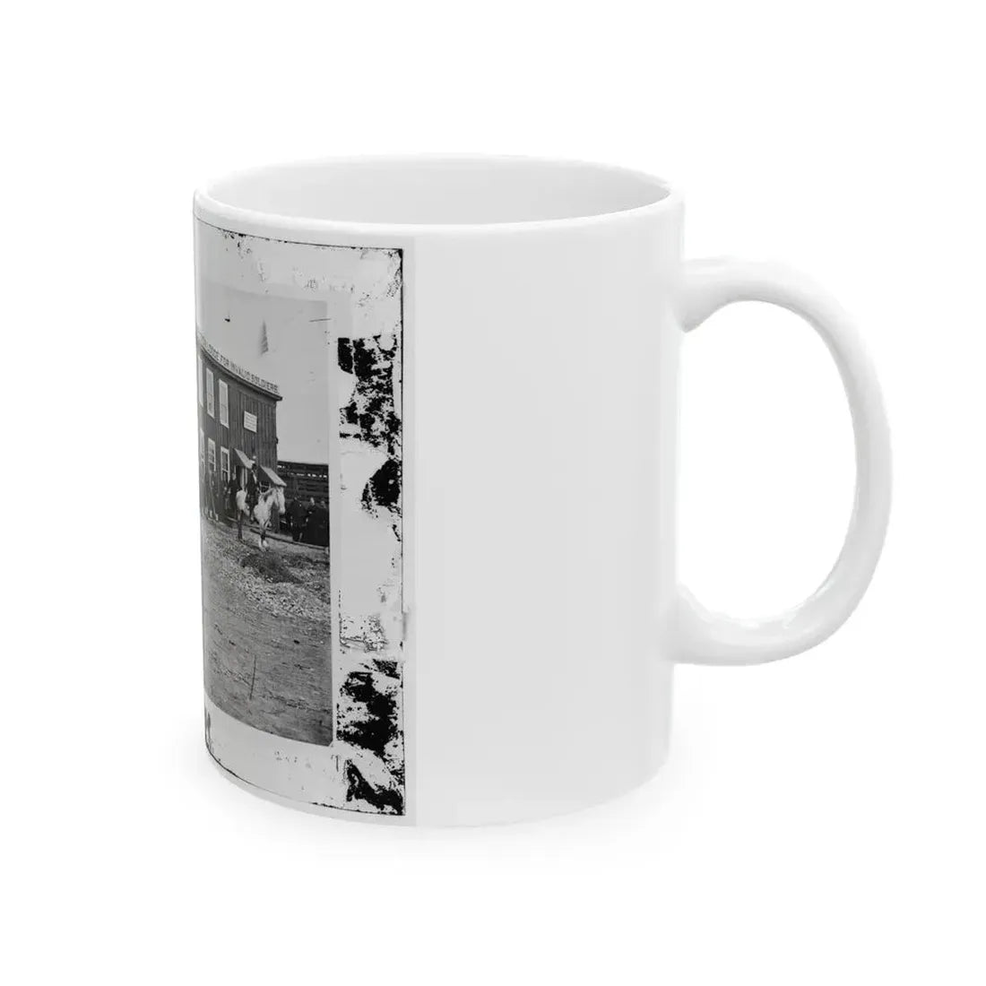 Alexandria, Virginia. Sanitary Commission Lodge (U.S. Civil War) White Coffee Mug - Go Mug Yourself