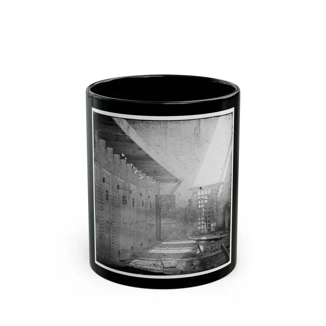 Alexandria, Virginia. Slave Pen. Interior View 001 (U.S. Civil War) Black Coffee Mug 11oz - Go Mug Yourself