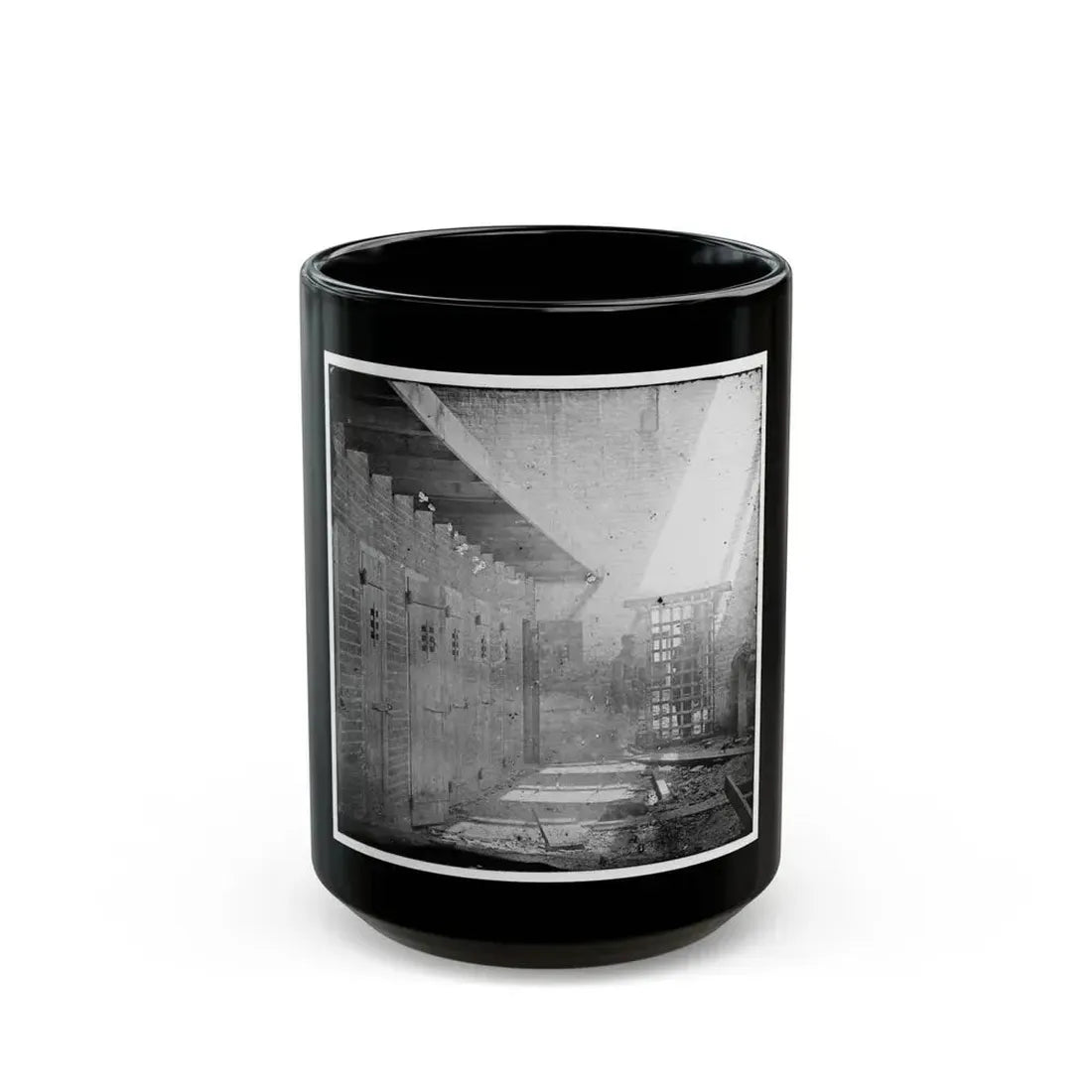 Alexandria, Virginia. Slave Pen. Interior View 001 (U.S. Civil War) Black Coffee Mug 15oz - Go Mug Yourself