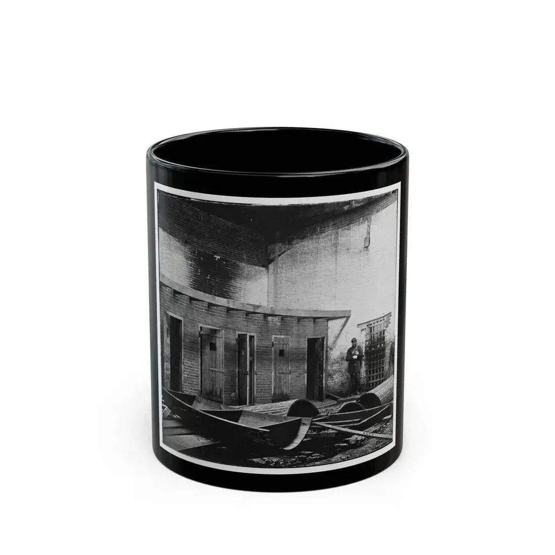 Alexandria, Virginia. Slave Pen. Interior View 002 (U.S. Civil War) Black Coffee Mug 11oz - Go Mug Yourself