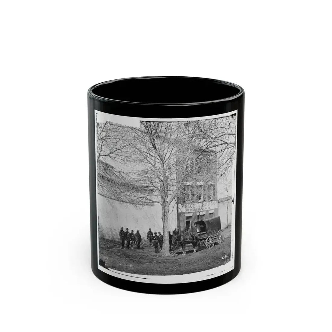 Alexandria, Virginia. Slave Pen. (Price, Birch & Co. Dealers In Slaves) (U.S. Civil War) Black Coffee Mug 11oz - Go Mug Yourself