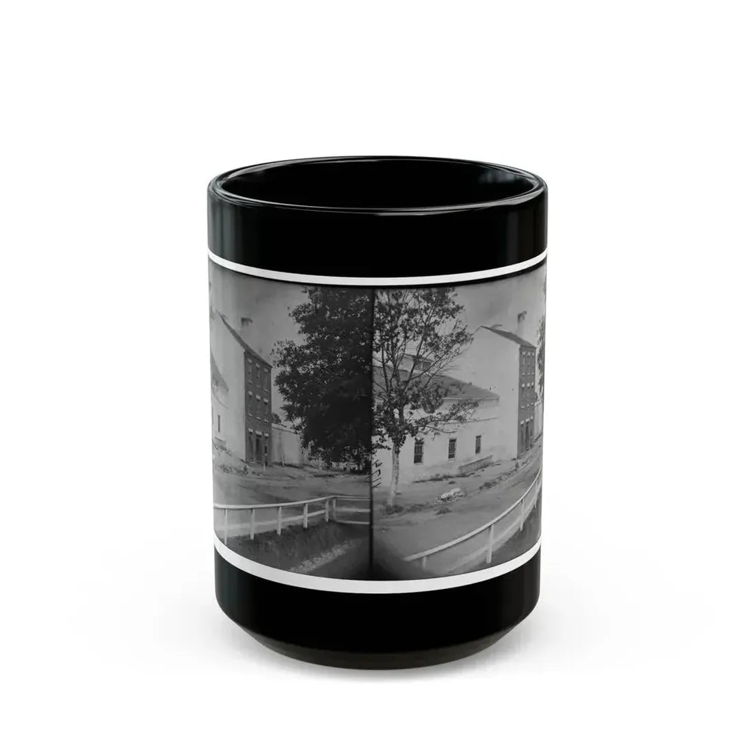 Alexandria, Virginia. Slave Pen. (Price, Birch & Company Dealers In Slaves) (U.S. Civil War) Black Coffee Mug 15oz - Go Mug Yourself