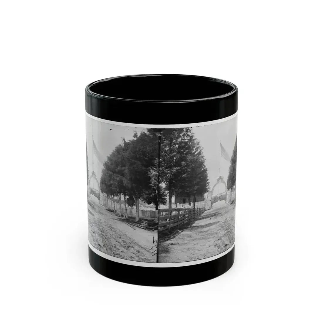Alexandria, Virginia. Soldier's Cemetery. (U.S. Civil War) Black Coffee Mug 11oz - Go Mug Yourself