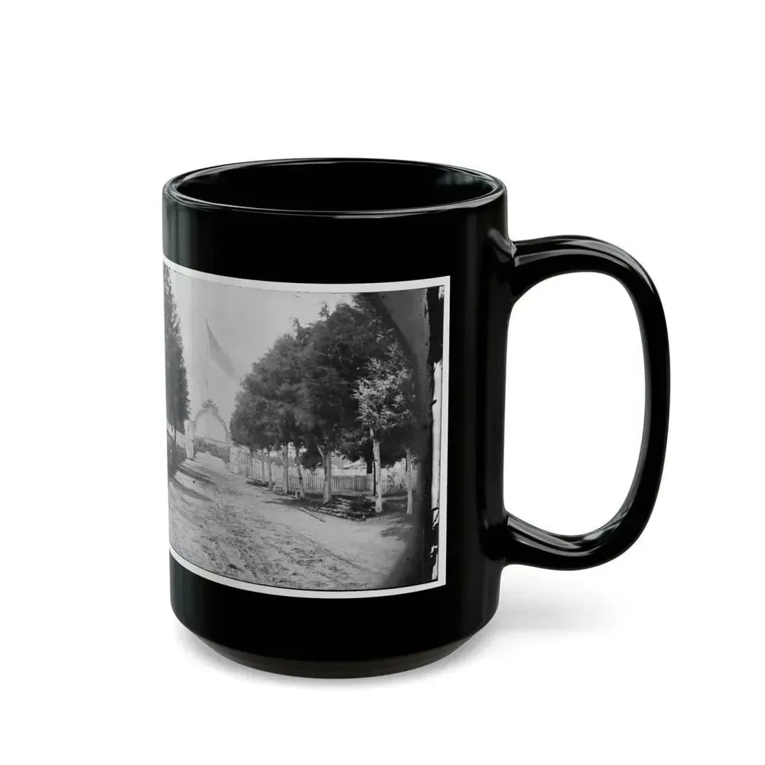 Alexandria, Virginia. Soldier's Cemetery. (U.S. Civil War) Black Coffee Mug - Go Mug Yourself
