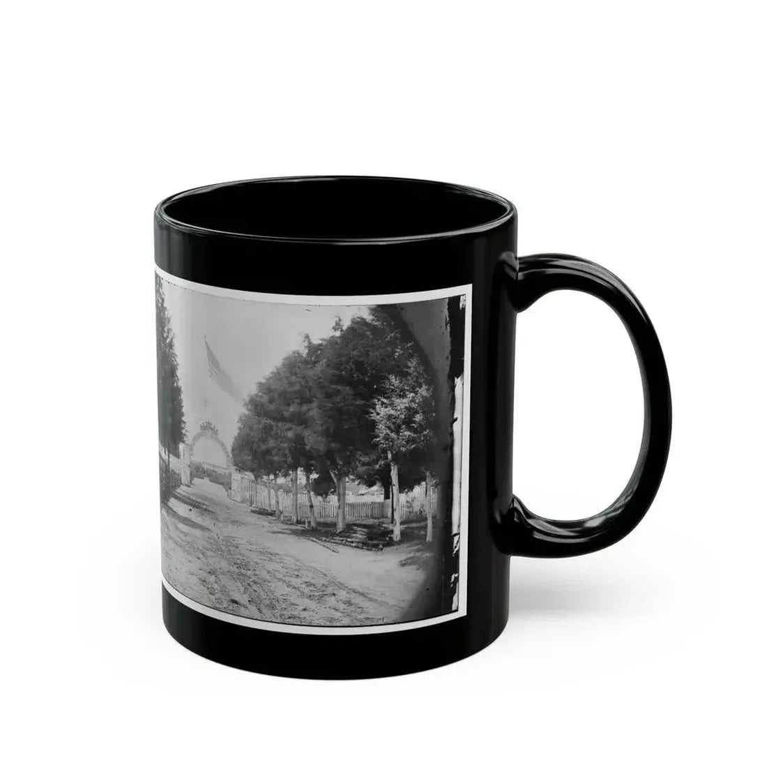 Alexandria, Virginia. Soldier's Cemetery. (U.S. Civil War) Black Coffee Mug - Go Mug Yourself