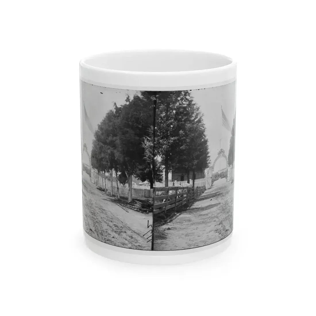 Alexandria, Virginia. Soldier's Cemetery. (U.S. Civil War) White Coffee Mug 11oz - Go Mug Yourself