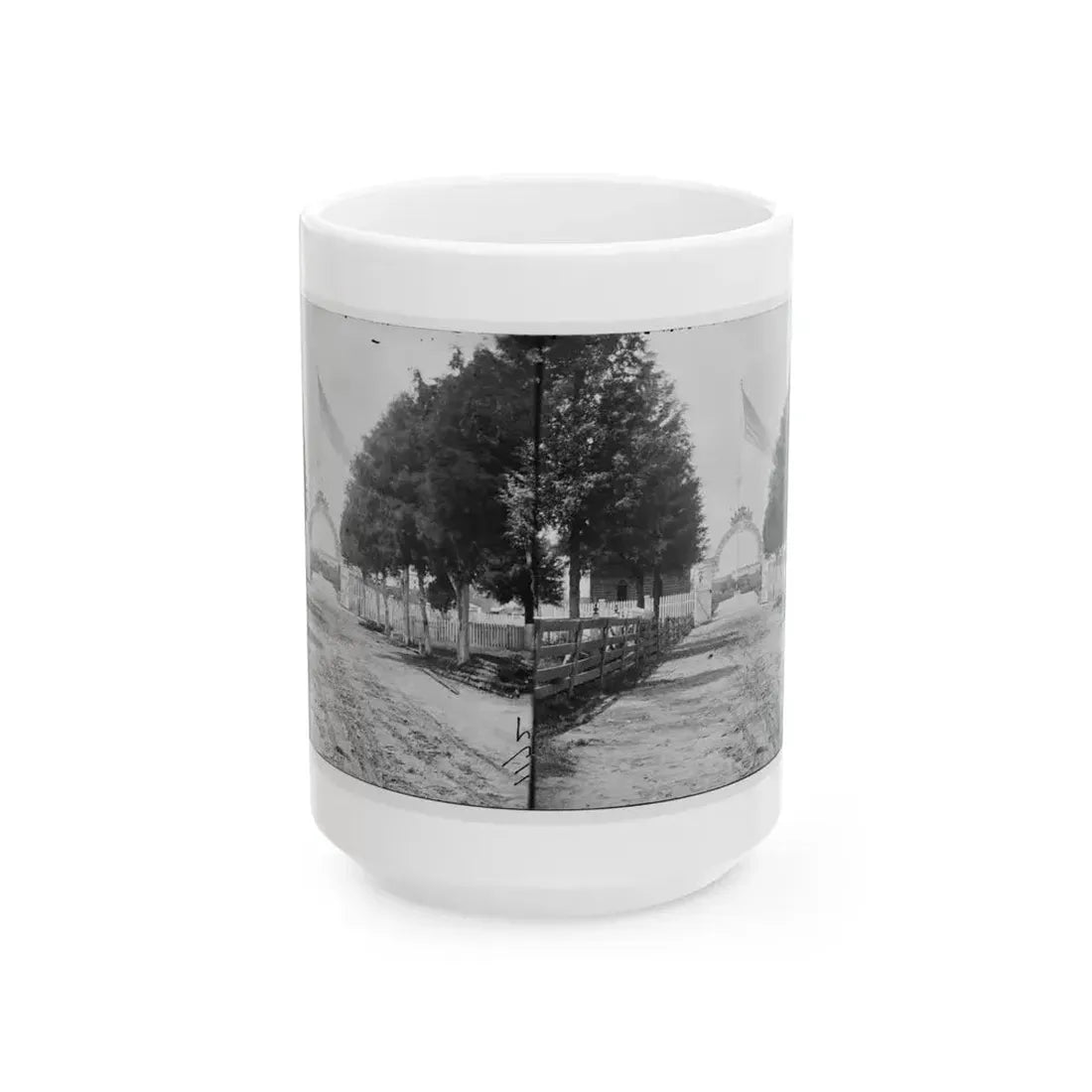 Alexandria, Virginia. Soldier's Cemetery. (U.S. Civil War) White Coffee Mug 15oz - Go Mug Yourself