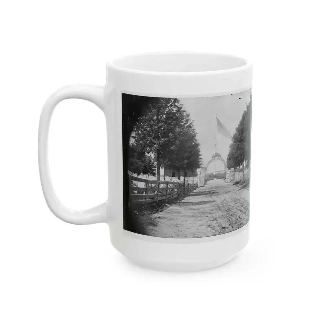 Alexandria, Virginia. Soldier's Cemetery. (U.S. Civil War) White Coffee Mug - Go Mug Yourself